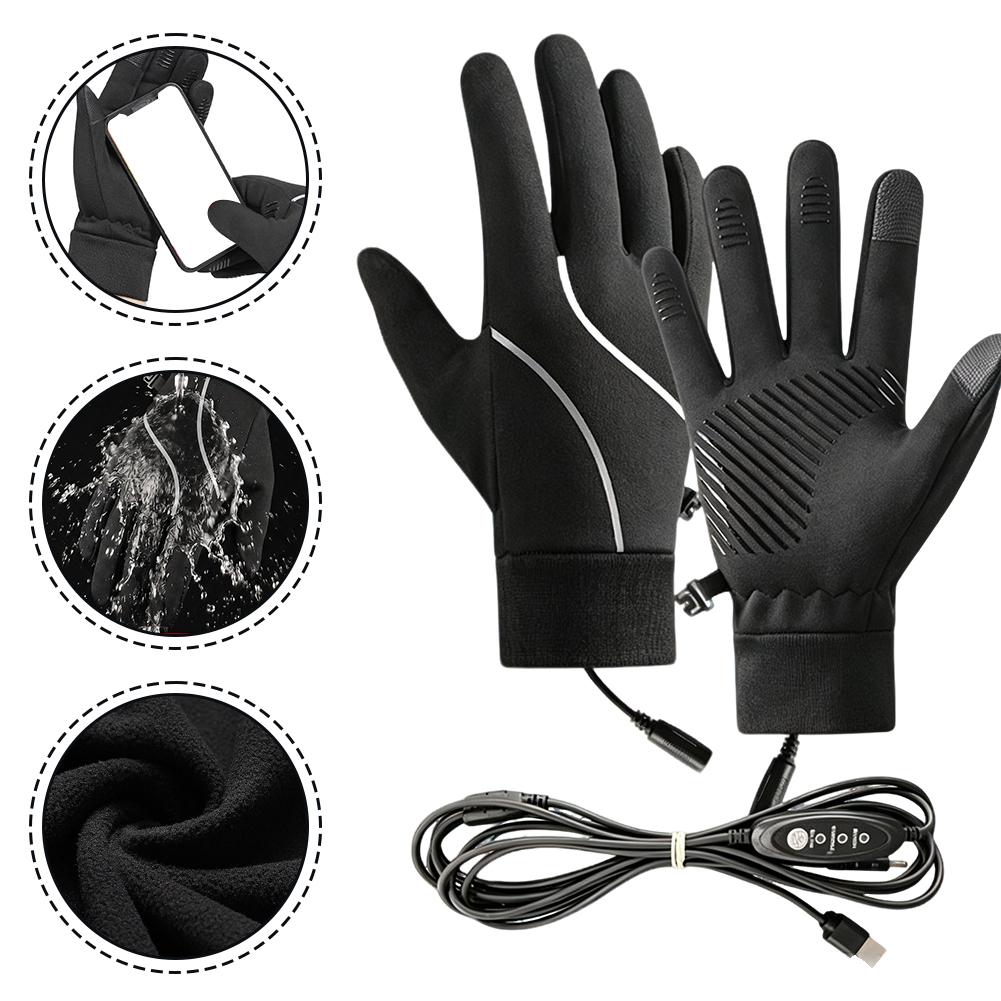 Outdoor Sport Gloves - 충전식 발열 장갑, 겨울용 플리스 안감,