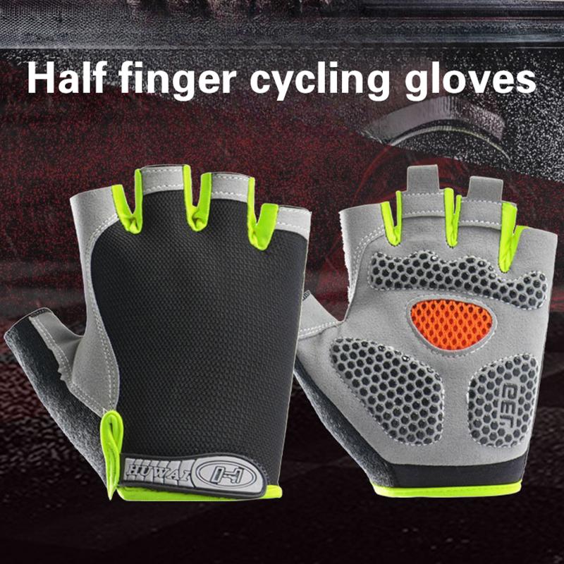 Outdoor Sport Gloves - 남녀공용 하프 핑거 사이클링 장갑, 미끄럼