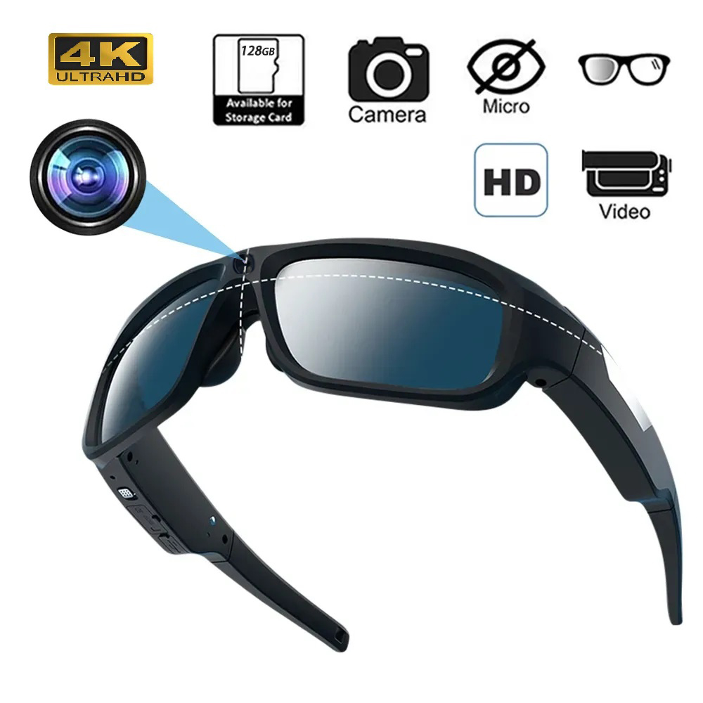 4K HD 스마트 안경 카메라 미니 아이웨어 캠코더,  - Outdoor Sport Gear 리뷰 및 가격