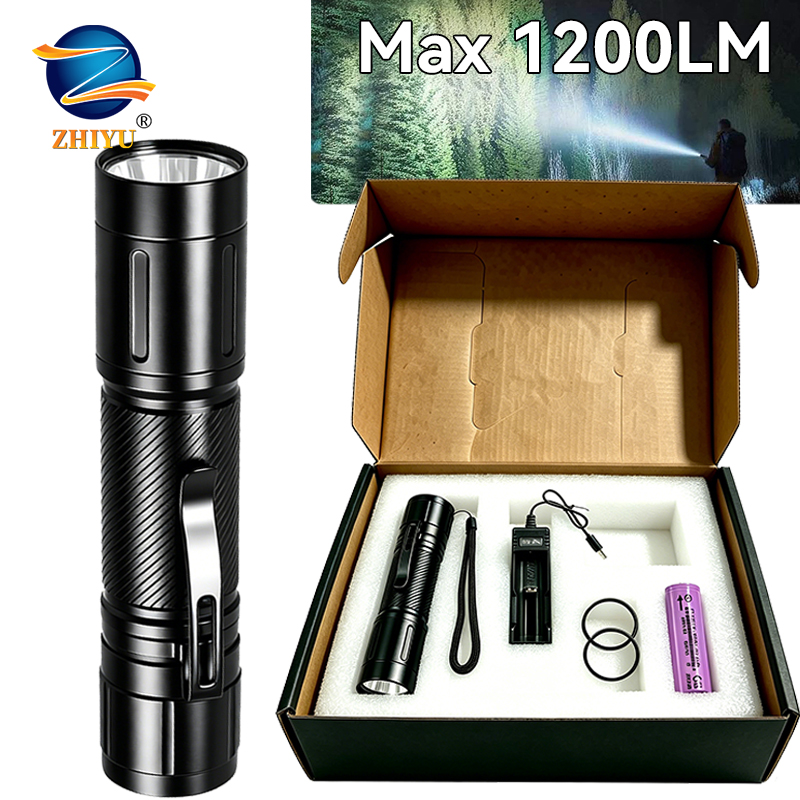 1200LM 고정 초점 LED 손전등 펜 클립 헤드램프 - Outdoor Spotlight 리뷰 및 가격