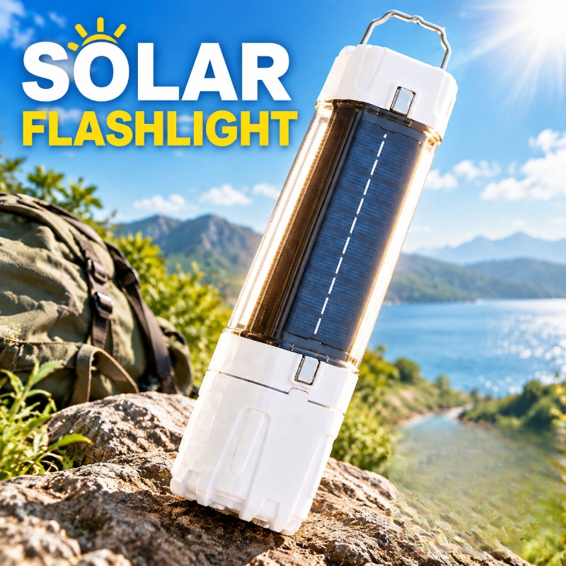 강력한 태양광 충전식 손전등, 매우 밝고 오래 사용할  - Outdoor Spotlight 리뷰 및 가격
