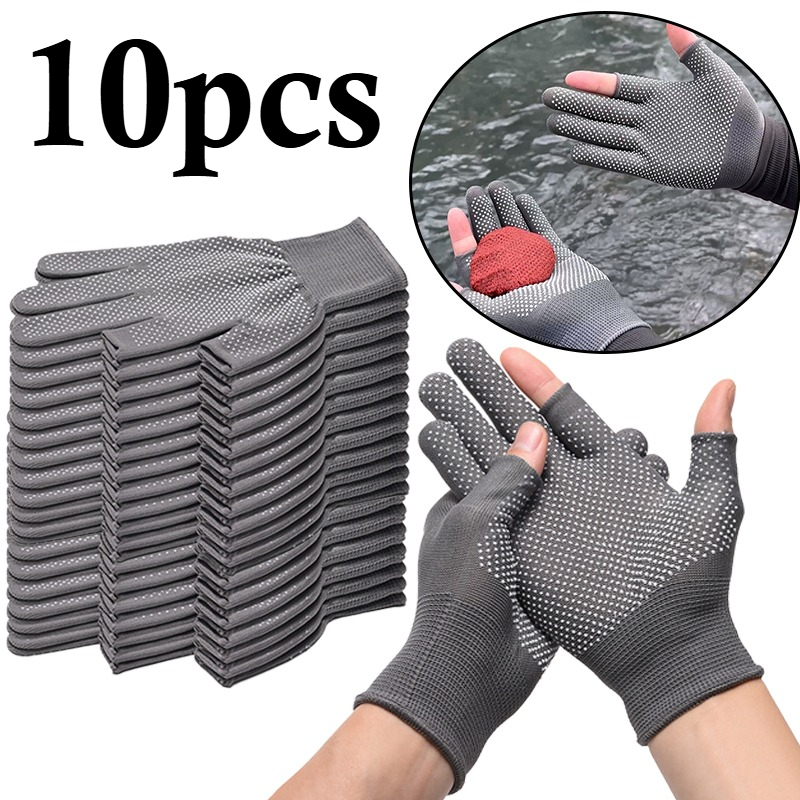 10개 낚시 장갑 - 두 손가락 누출 방지 사이클링 장 - Outdoor Sport Gloves 리뷰 및 가격